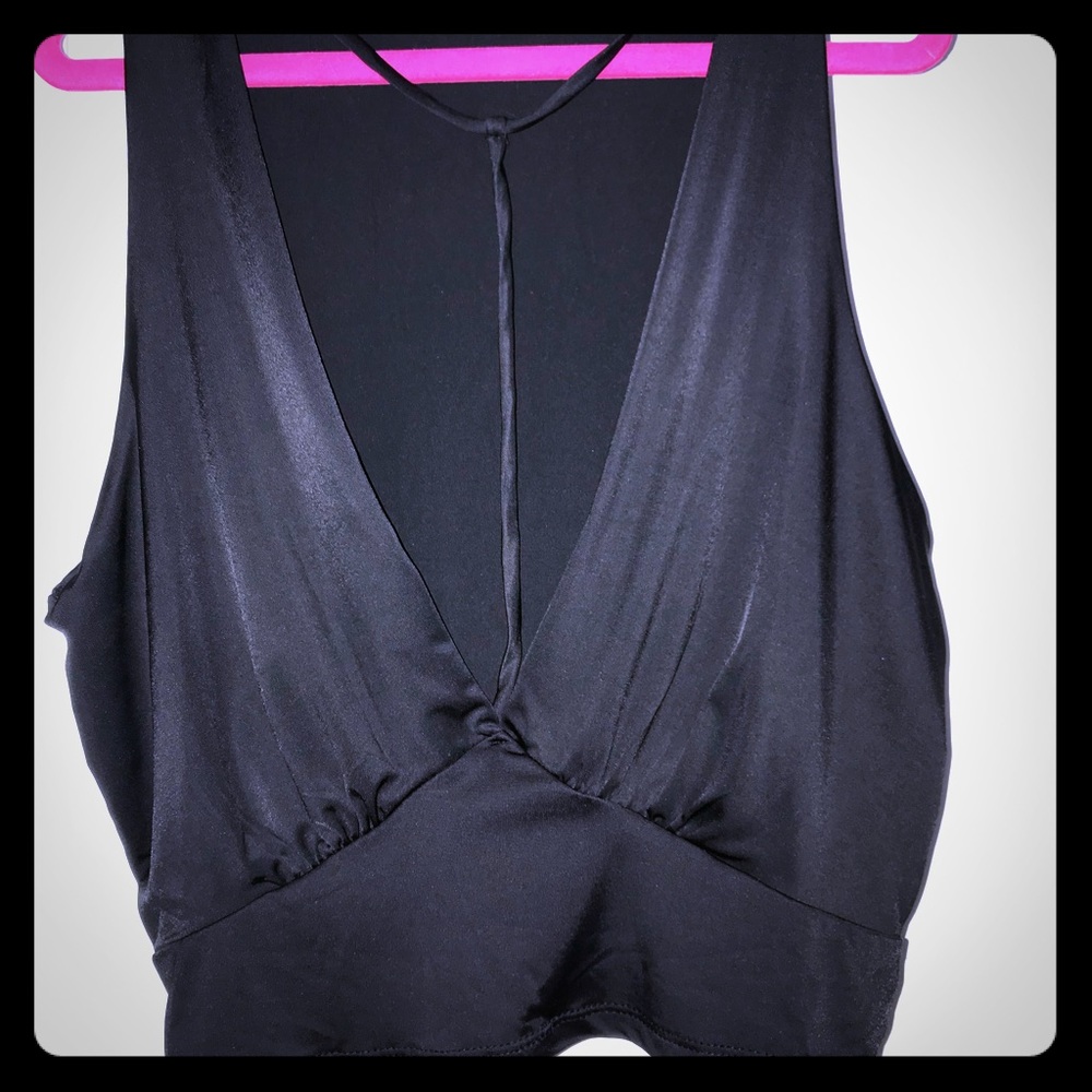Mike and Joey black crop tank top